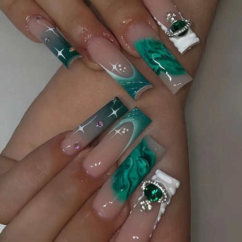 Artistic Press-On Nail Art Extensions Bowlift
