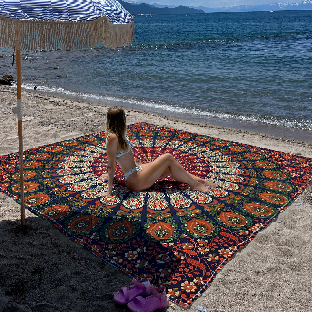 Mandala Design Beach Mat Bowlift