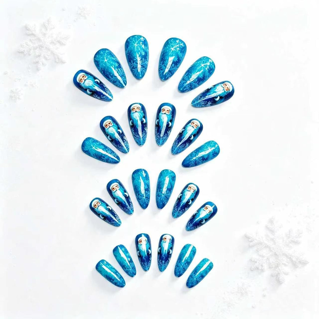 Artificial nails with festive Santa design Bowlift