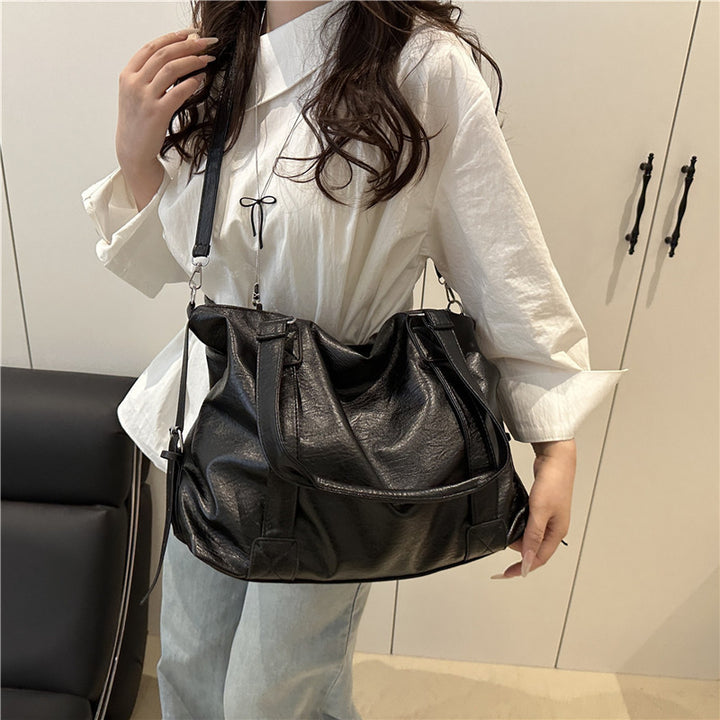 Luxurious Faux Leather Travel Tote Bag Bowlift