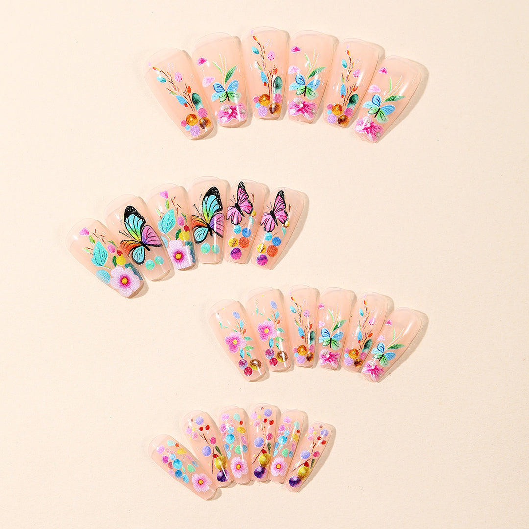Artistic Floral Nail Art Decoration Set Bowlift
