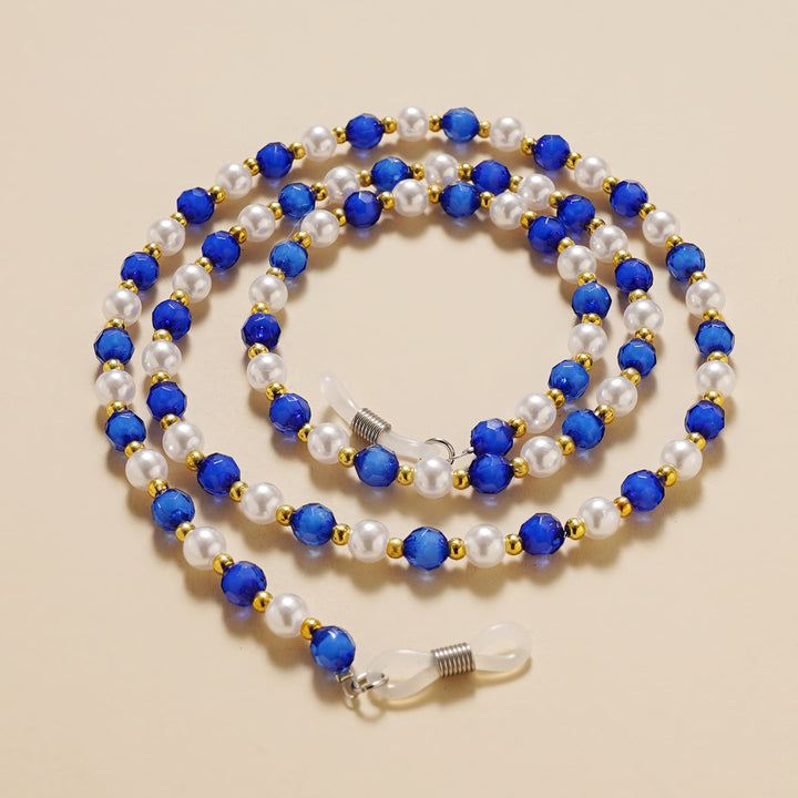 Elegant Pearl and Crystal Eyewear Chain Bowlift