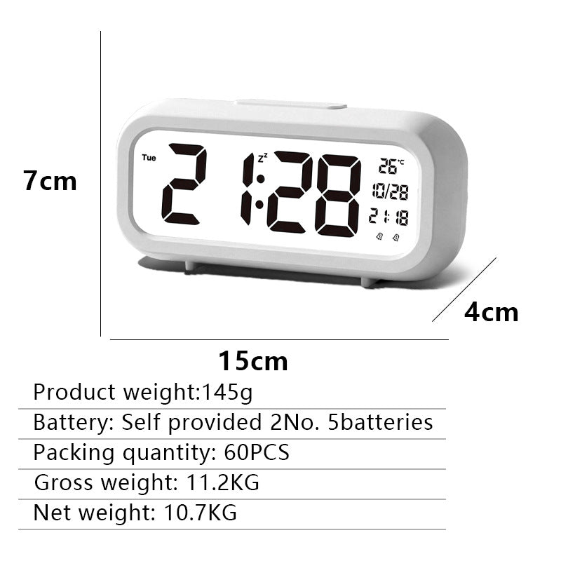 Digital alarm clock with temperature display and large LED display Bowlift