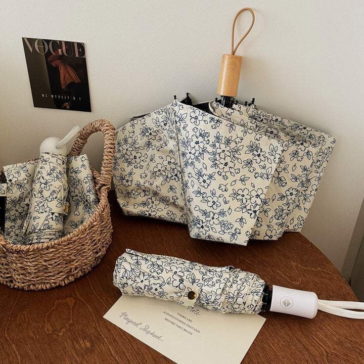 Women's Foldable Shopping Bag with Floral Design Bowlift
