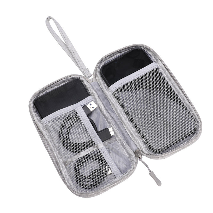 Tech Accessory Organizer Pouch with Mesh Compartments and Elastic Cable Loops Bowlift