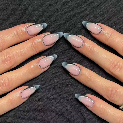 Stiletto artificial nails with elegant ombre design Bowlift