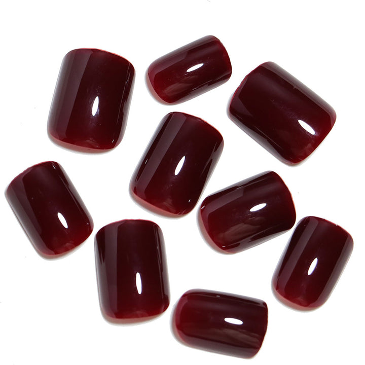 Glossy Press-On Nail Set with Elegant Shape Bowlift