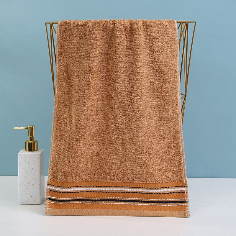 Premium Terry Bath Towel With Elegant Striped Border Bowlift