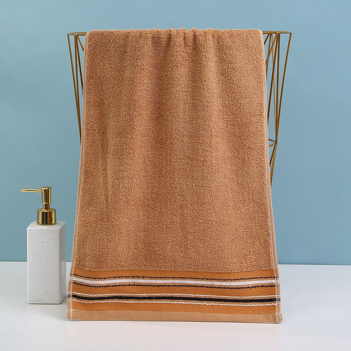 Premium Terry Bath Towel With Elegant Striped Border Bowlift