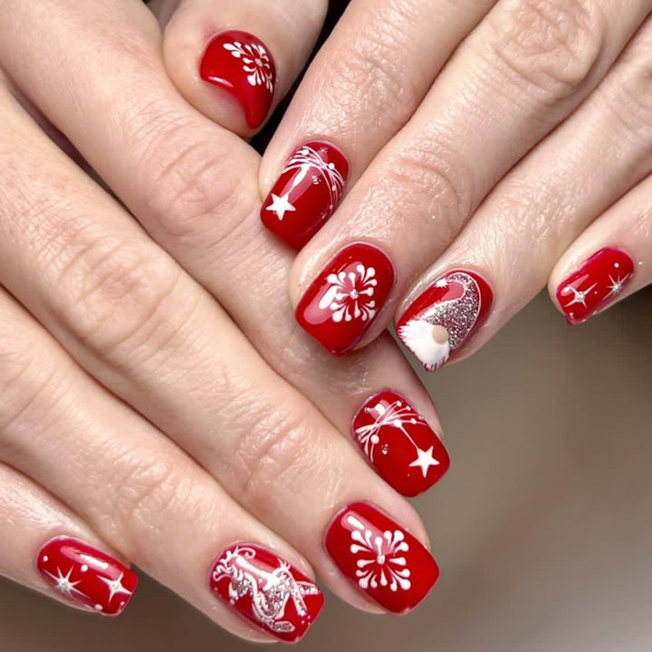 Festive Holiday-Themed 3D Nail Art Extensions Bowlift