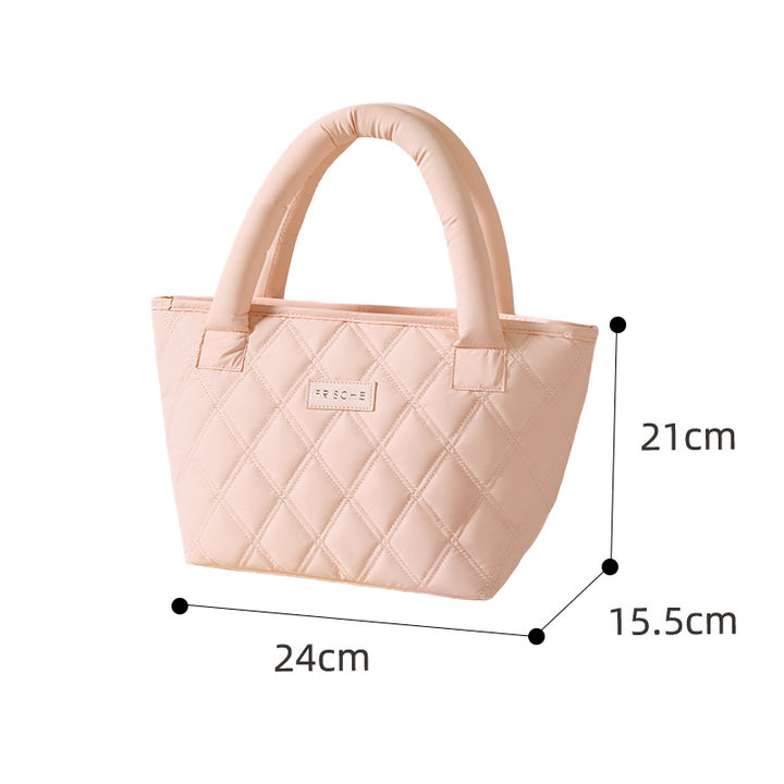 Insulated Quilted Lunch Tote