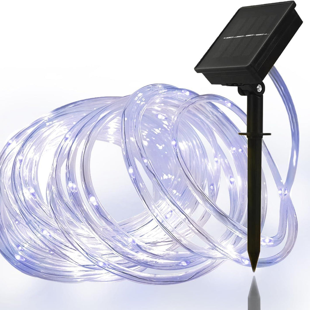Solar-Powered Warm White Flexible LED Rope Lights For Tree And Landscape Wrapping Bowlift