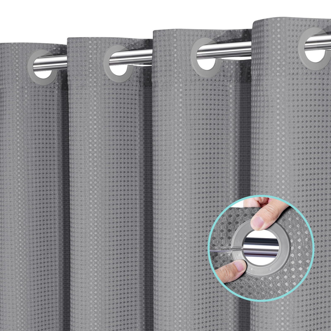 Textured Waterproof Shower Curtain Bowlift