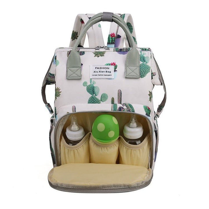 Fashionable Cactus Print Backpack Bowlift