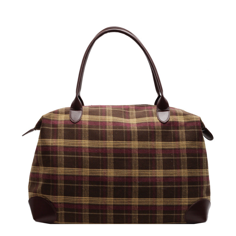 Plaid Structured Weekend Duffle Bag Bowlift