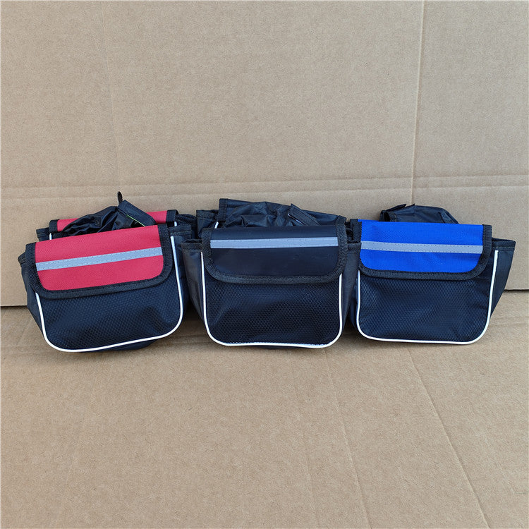 compact reflective waterproof bicycle handlebar bag with quick release straps and multi compartment Bowlift