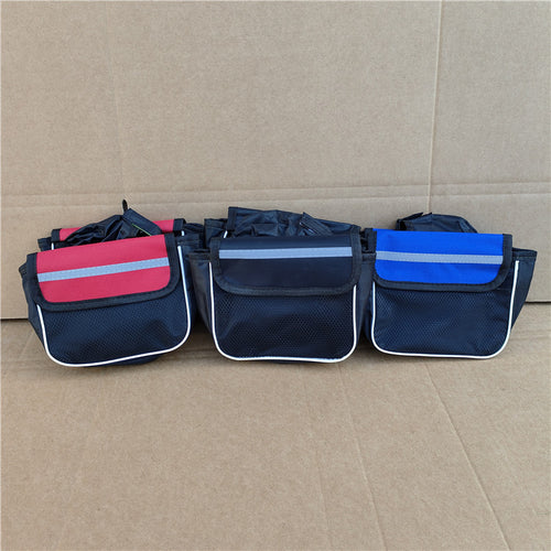 compact reflective waterproof bicycle handlebar bag with quick release straps and multi compartment Bowlift