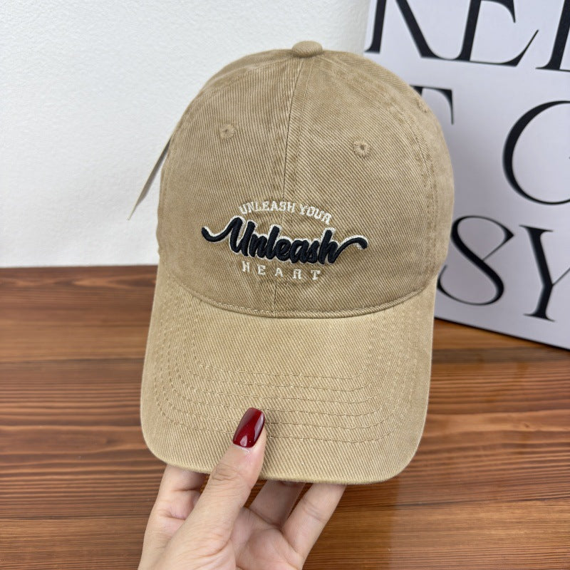 Women's Embroidered Heart Graphic Baseball Cap Bowlift