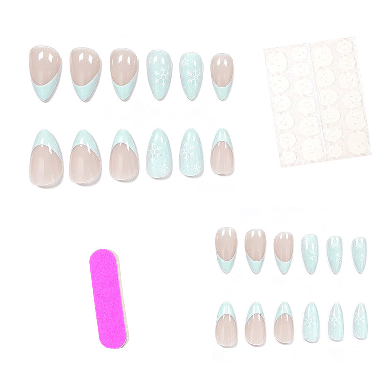 Artistic French Tip Acrylic Nail Enhancements Bowlift
