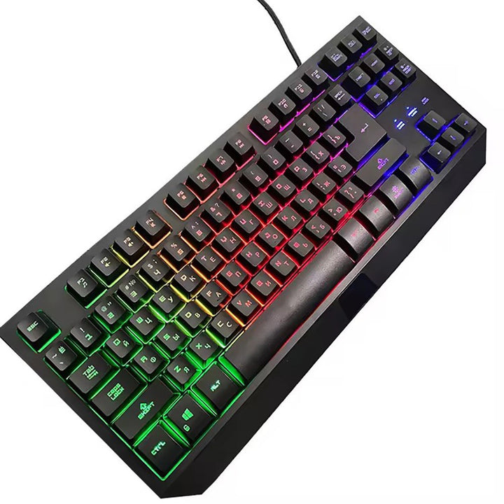 Gaming keyboard with ergonomic design and rgb lighting Bowlift