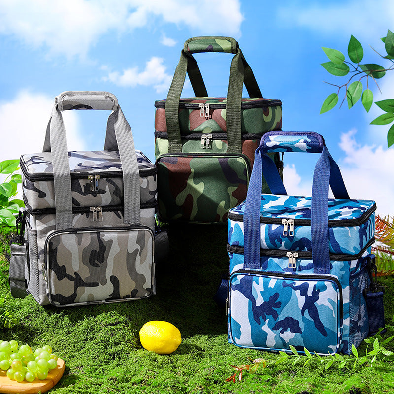 Insulated Camo Lunch Cooler Bag Bowlift