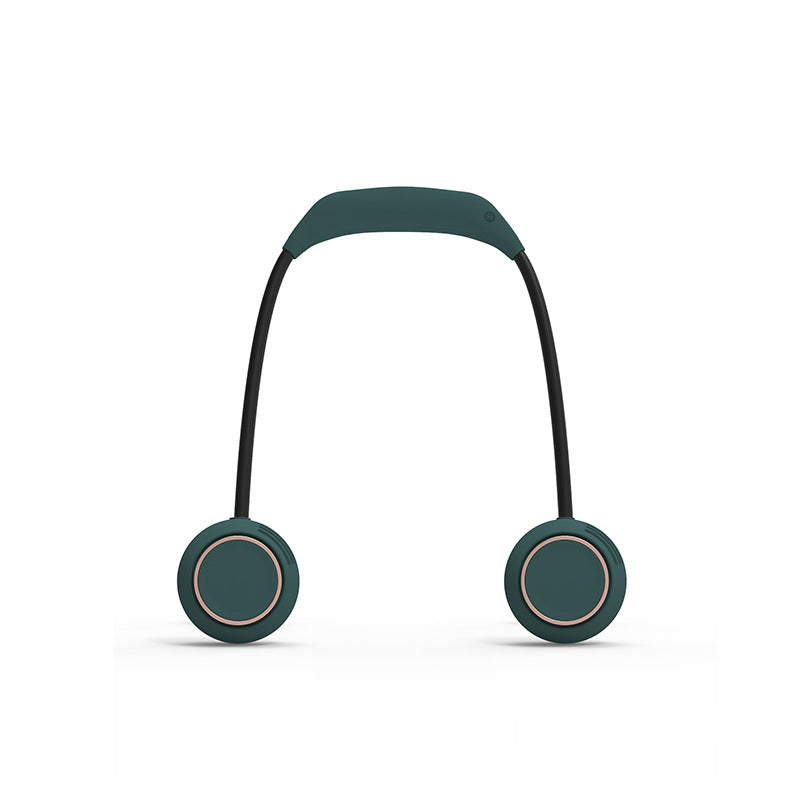 Cooling hands-free wearable neck fan with dual adjustable air outlets USB-C rechargeable Bowlift