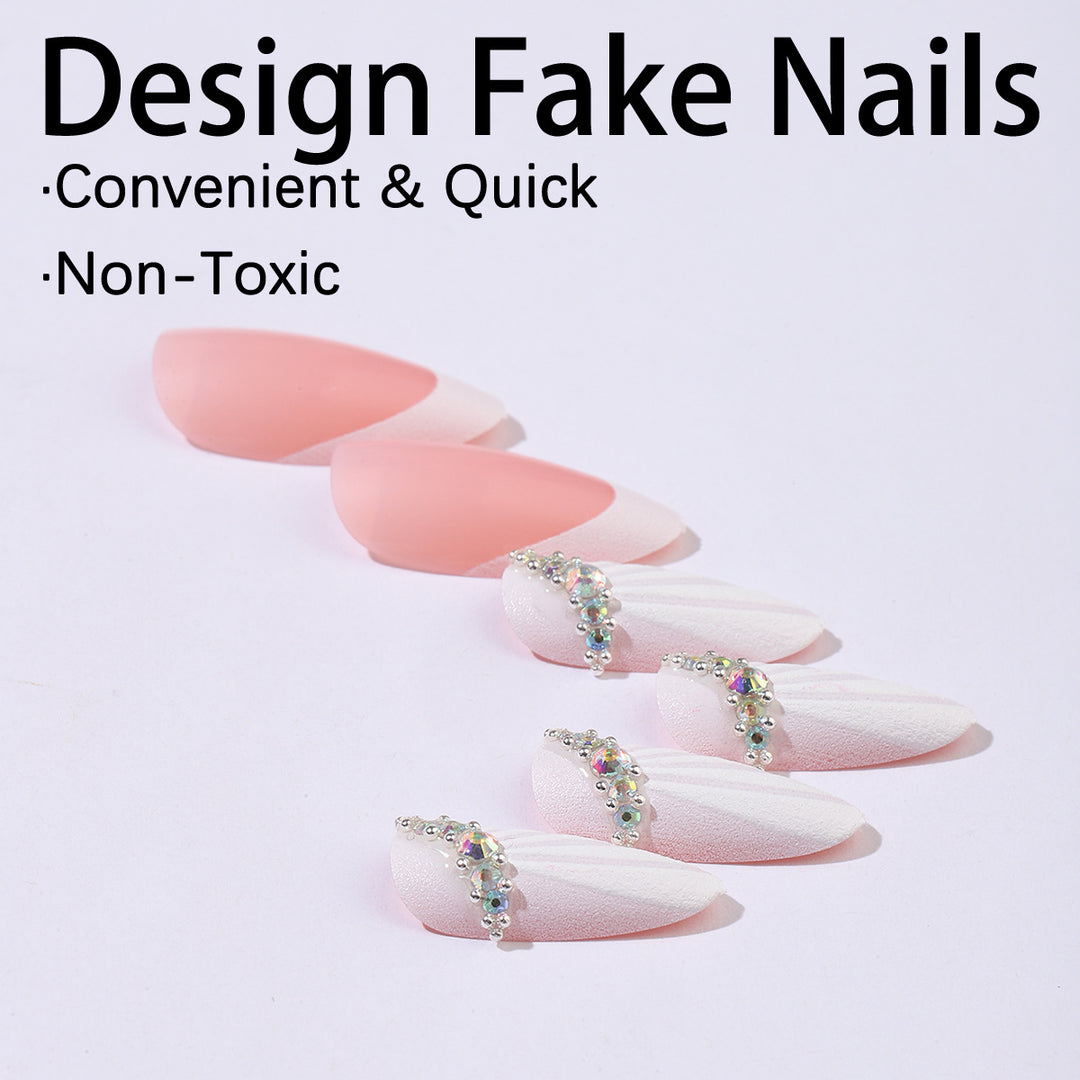 Artificial nail set with luxurious 3D embellishments Bowlift