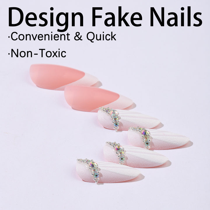 Artificial nail set with luxurious 3D embellishments Bowlift