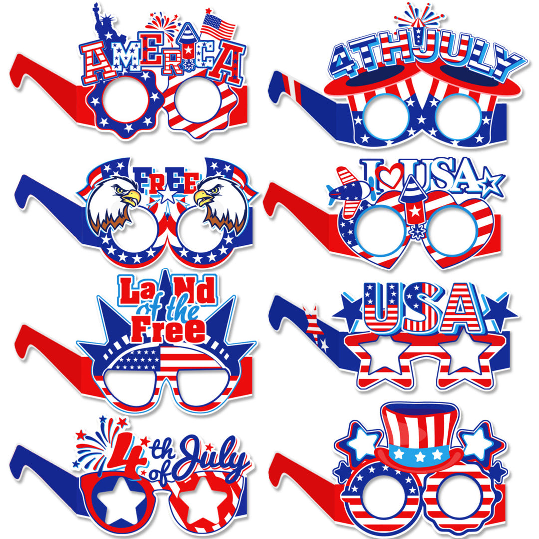 Unisex nan multi-piece hanging spiral garlands with patriotic USA cardboard pendants for party decoration Bowlift