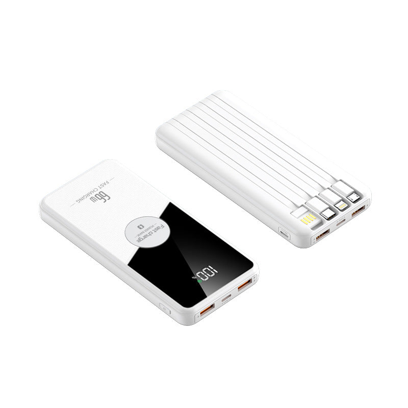 Power bank with intelligent charging display and multiple connections Bowlift