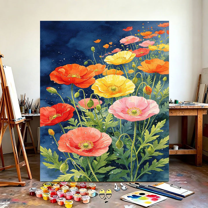 Floral-Theme Wall Art Canvas Print Bowlift