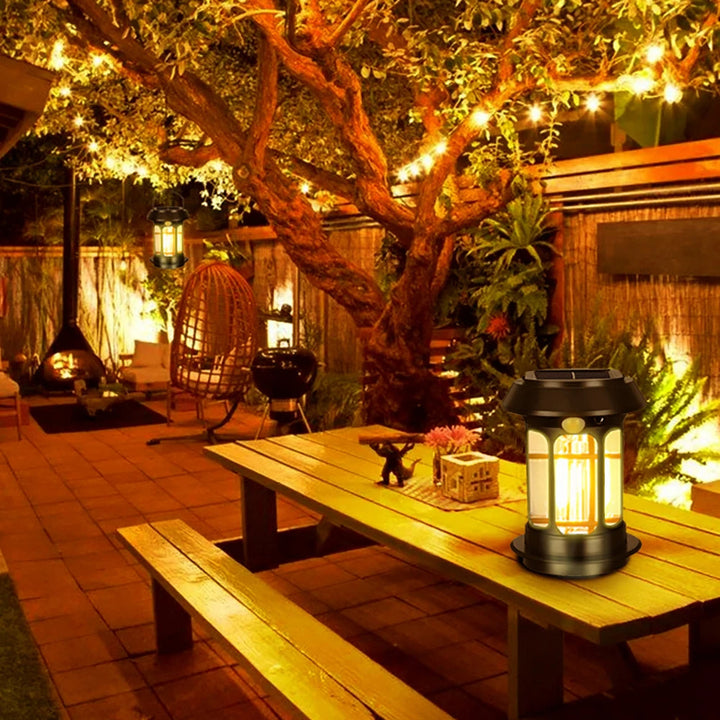 Solar-Powered Rechargeable LED Mosquito Zapper Lantern Bowlift