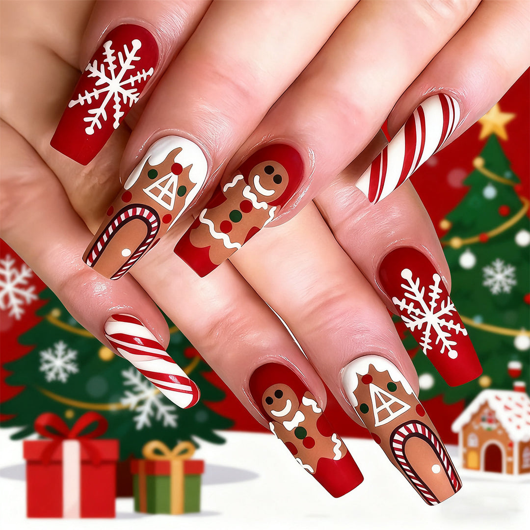 Nail art set with detailed floral designs Bowlift