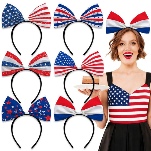 Women's decorative bow headband with oversized fabric bow and flexible headband Bowlift