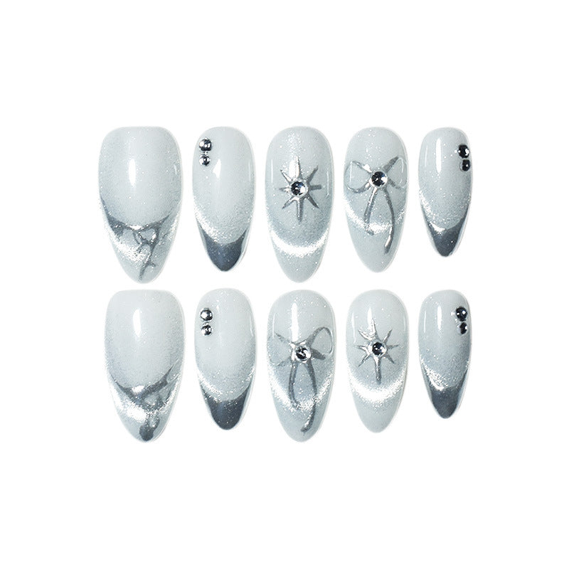 Artistic French Tip Nail Extensions Bowlift
