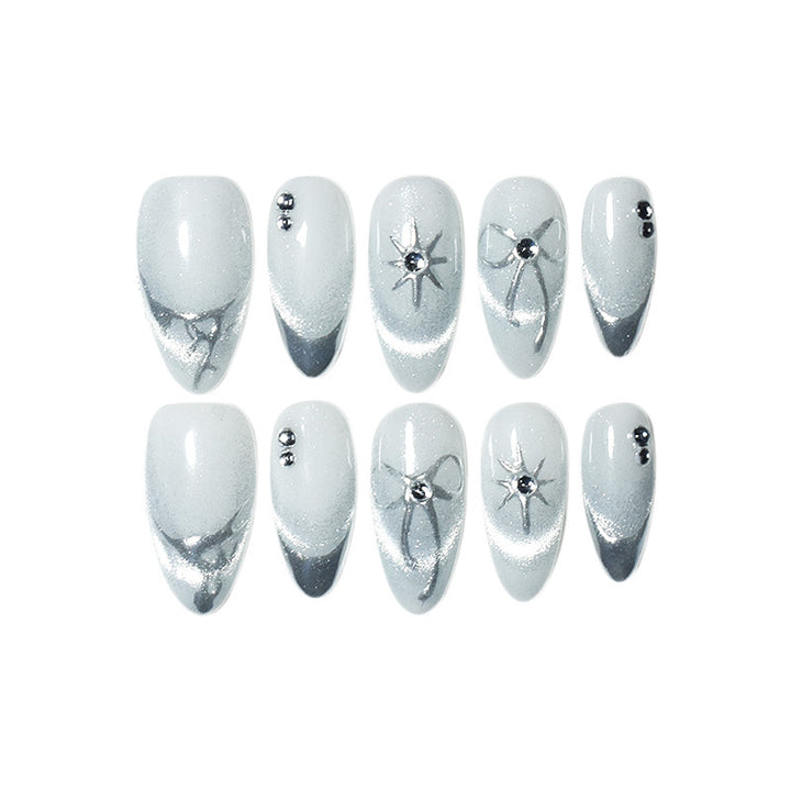 Artistic French Tip Nail Extensions Bowlift