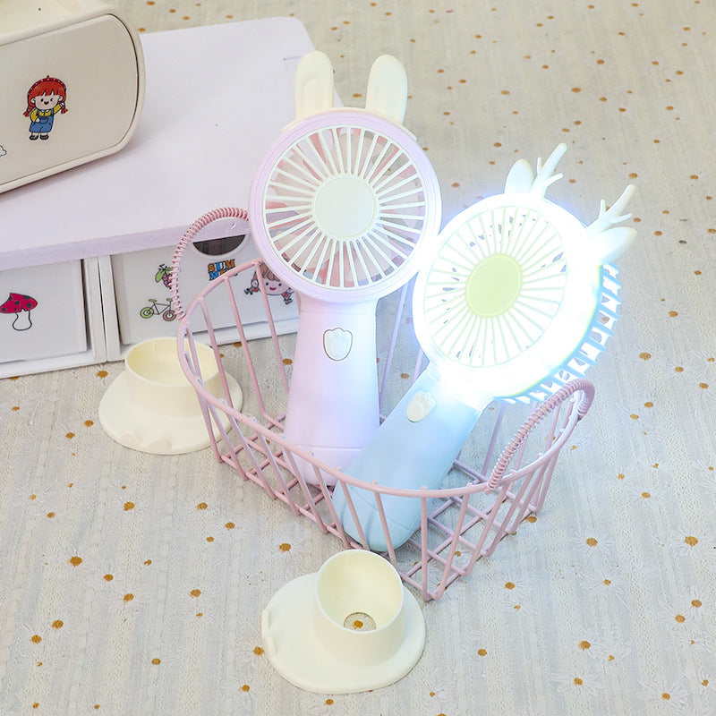 Portable USB Hand Fan with Integrated LED Light Bowlift