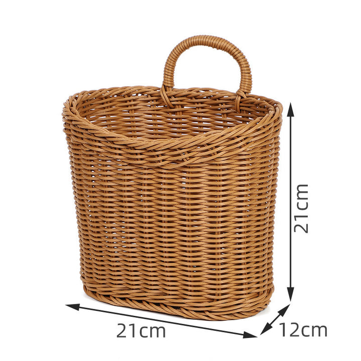 Handwoven Storage Basket with Sturdy Handle Bowlift