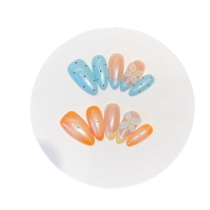 Artificial Hand Nail Art with Floral Accents Bowlift