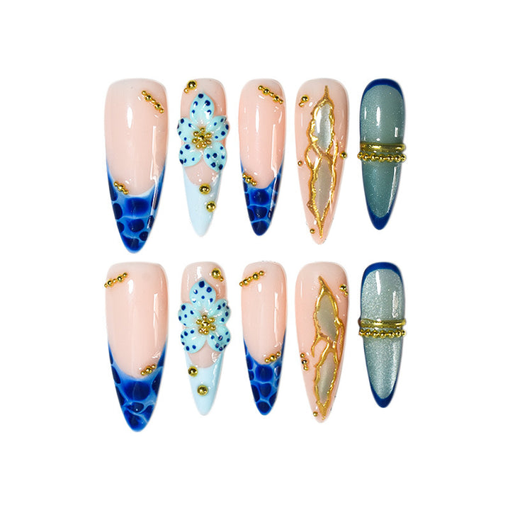 Artistic Mixed Media Nail Art Extensions Bowlift