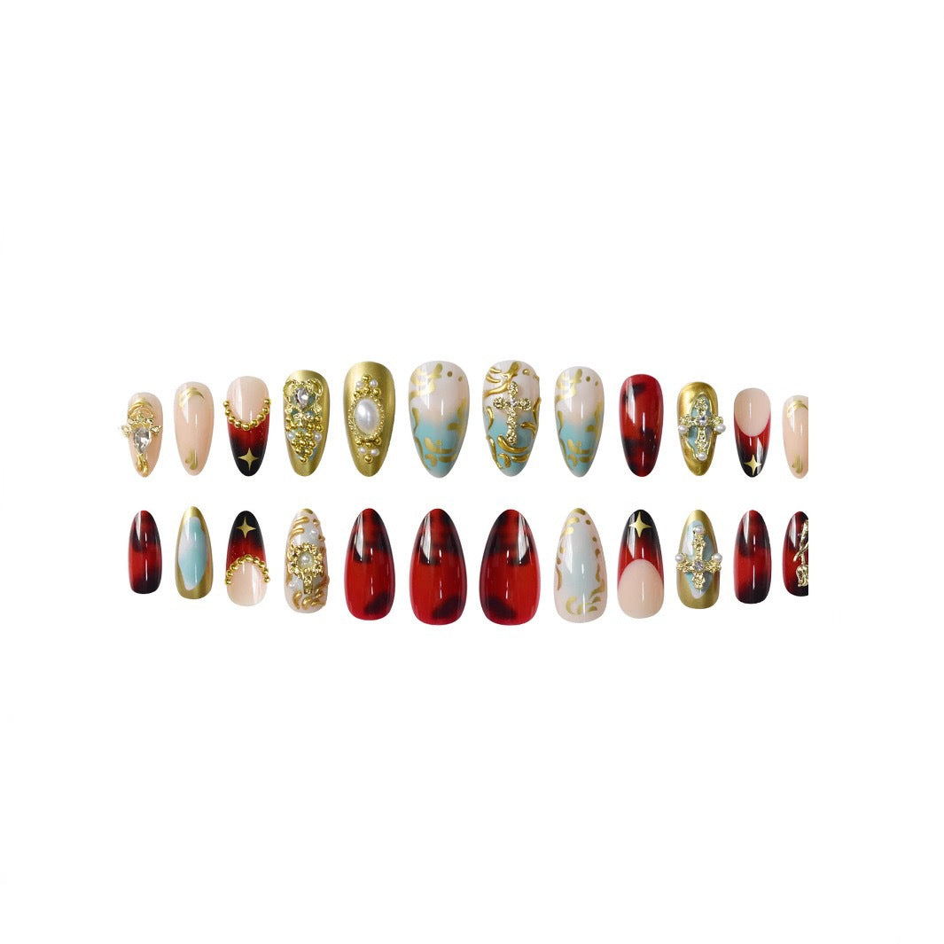 Luxury 3D Metallic Nail Art Extensions Bowlift