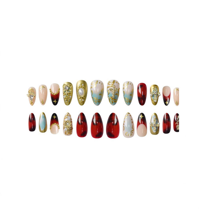 Luxury 3D Metallic Nail Art Extensions Bowlift