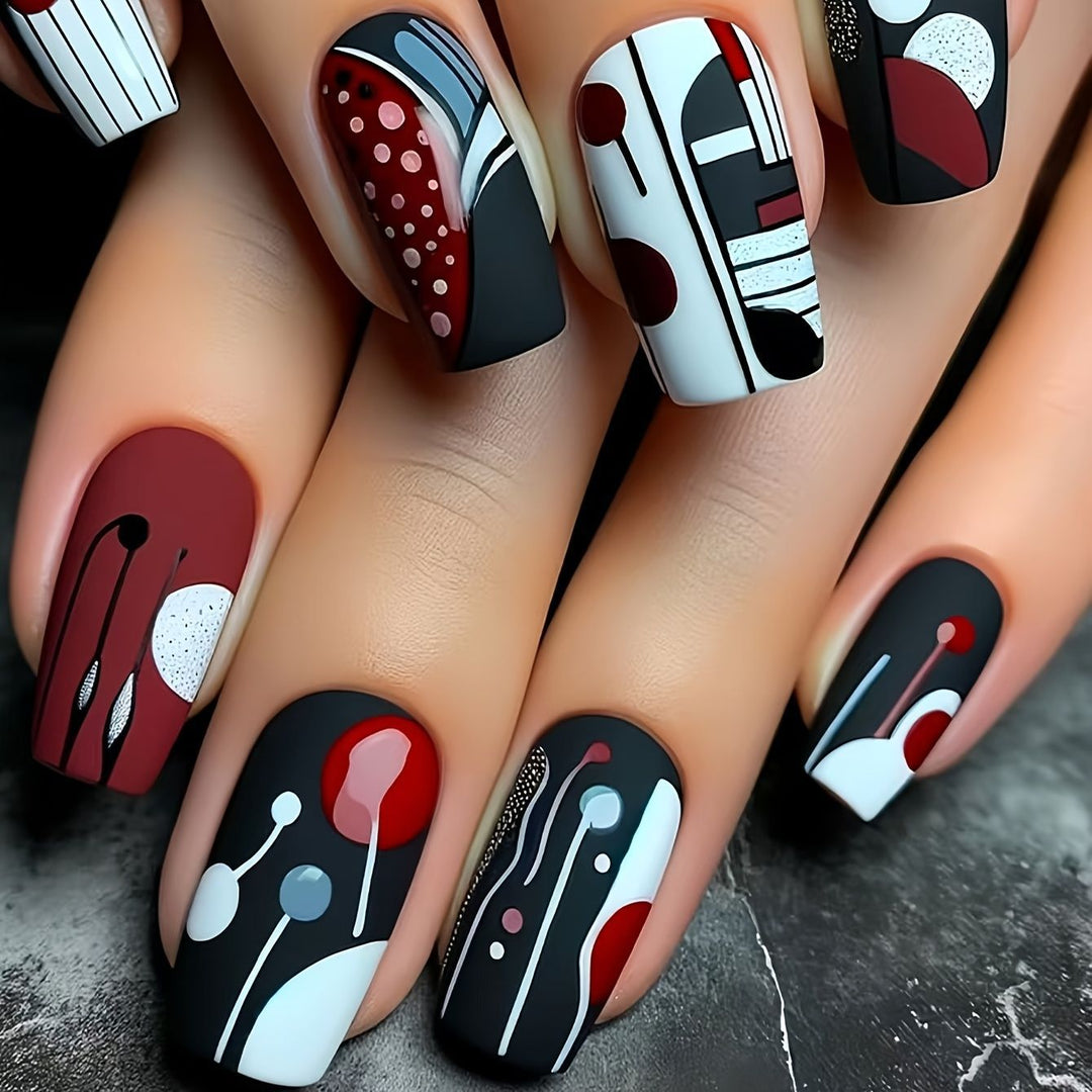 Floral Art Acrylic Nail Set Bowlift