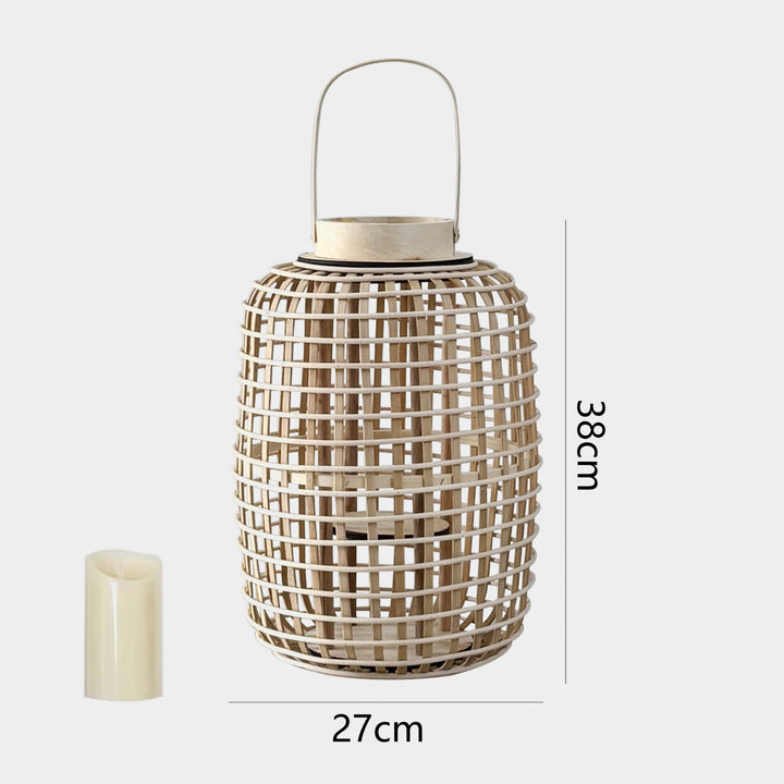 Rustic lantern made of woven material Bowlift