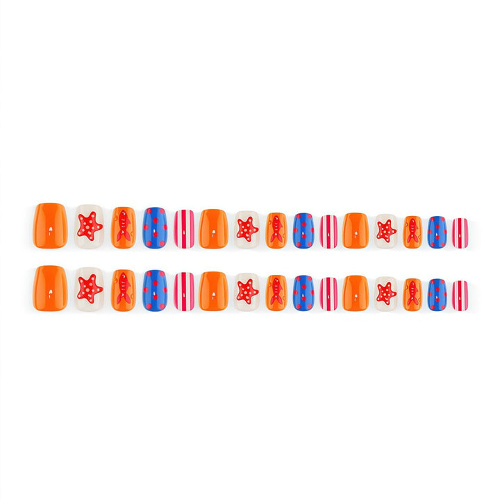 Artificial Nail Set with Maritime Motifs Bowlift