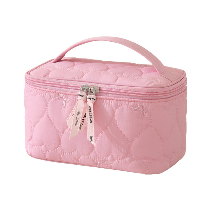 Quilted Makeup Storage Box Bowlift