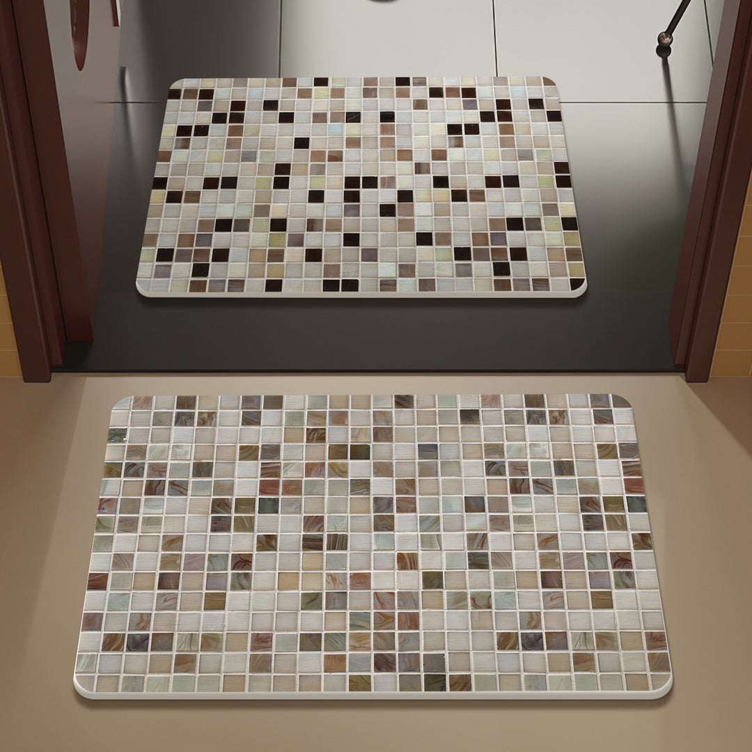 Mosaic Design Bath Mat Bowlift