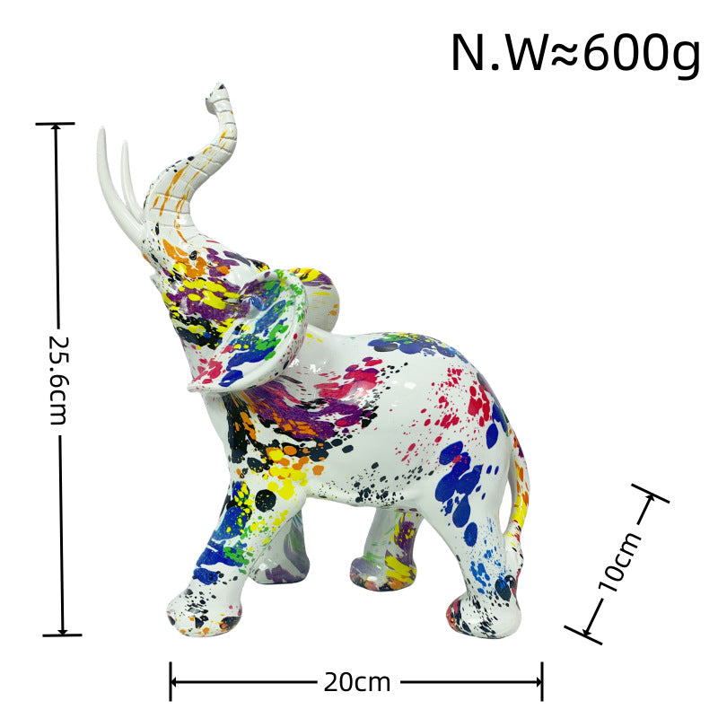 Artistic elephant figure with colorful design Bowlift