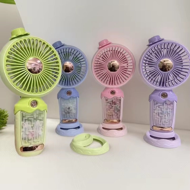 Unisex Portable Handheld Fan with Water Mist Bowlift