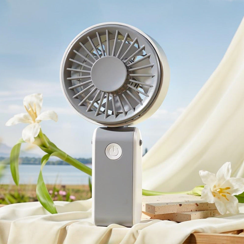 Cooling portable handheld bear-ear mini fan with adjustable tilt USB rechargeable desktop stand Bowlift